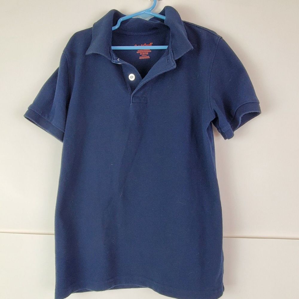 Cat & Jack Boys Blue Polo Shirt School Uniform Size M 8/10‎